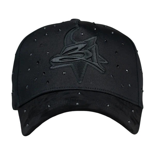 LA Crystals Black Thirty One Hat LA Crystals Black Thirty One Hat