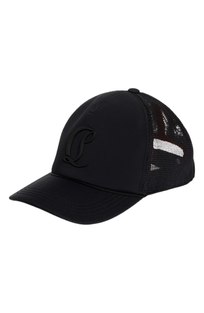 Christian Louboutin Men's Monogram Neoprene Trucker Hat Christian Louboutin Men's Monogram Neoprene Trucker Hat