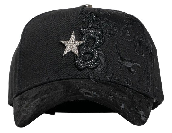 Barbas Hats B-Star Graffiti black snapback cap Barbas Hats B-Star Graffiti black snapback cap