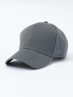 Simple Grey Adjustable Cotton Casual Baseball Cap