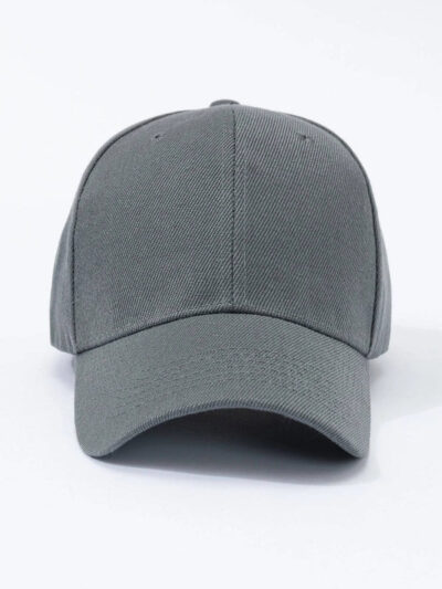 Simple Grey Adjustable Cotton Casual Baseball Cap