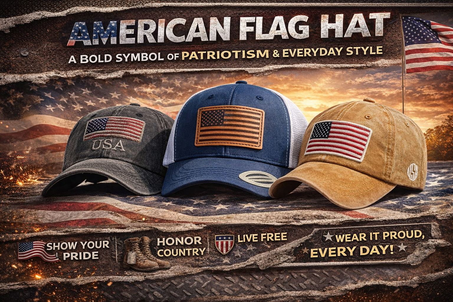 American Flag Trucker Hat — A Bold Symbol of Patriotism and Everyday Style