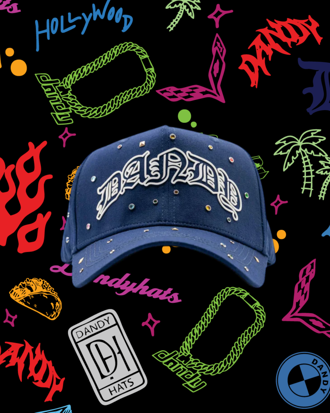 Dandy Hats Shop with graffti bacground Anverisery hat