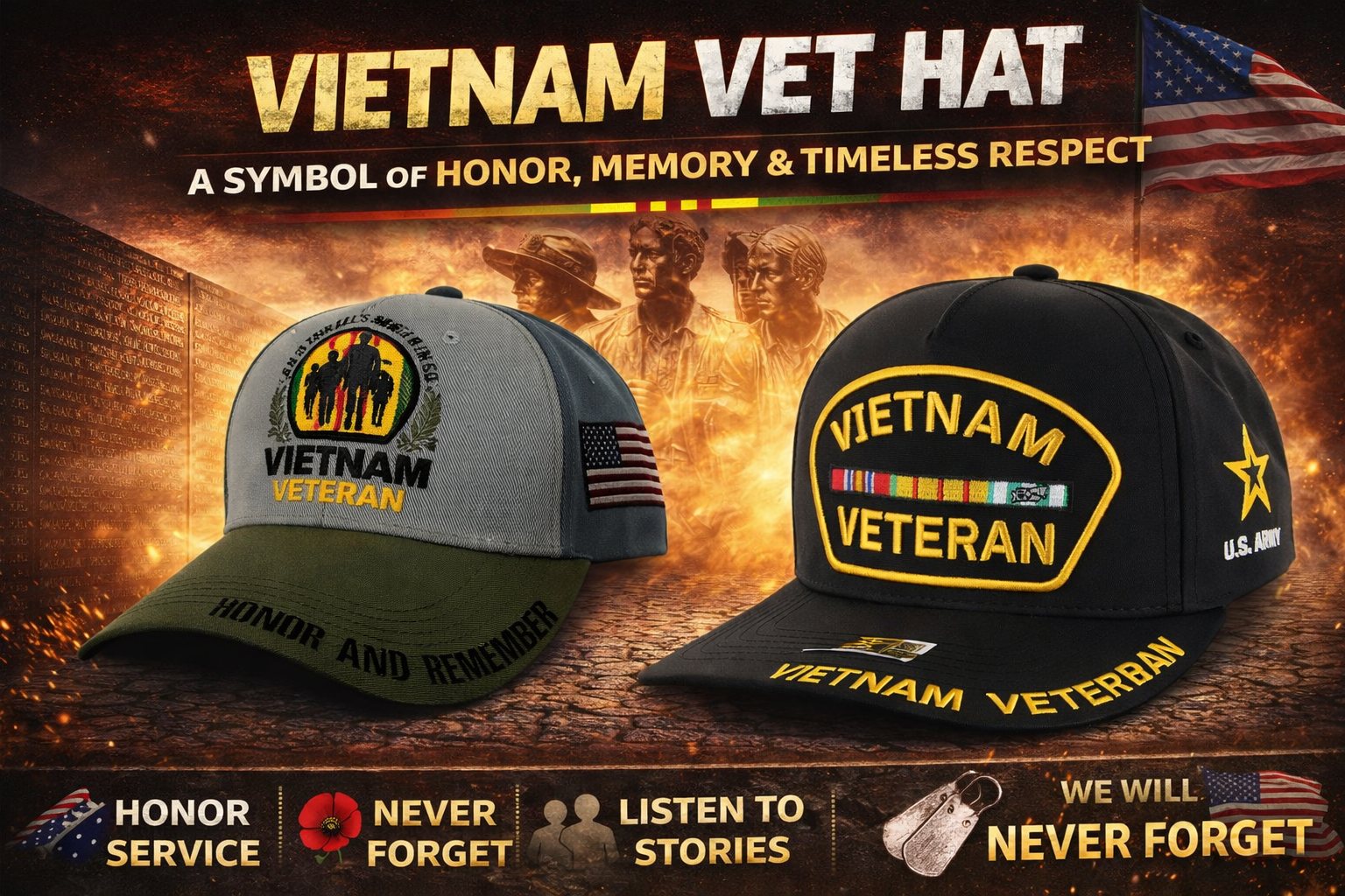 Vietnam Vet Hat — A Symbol of Honor, Memory, and Timeless Respect