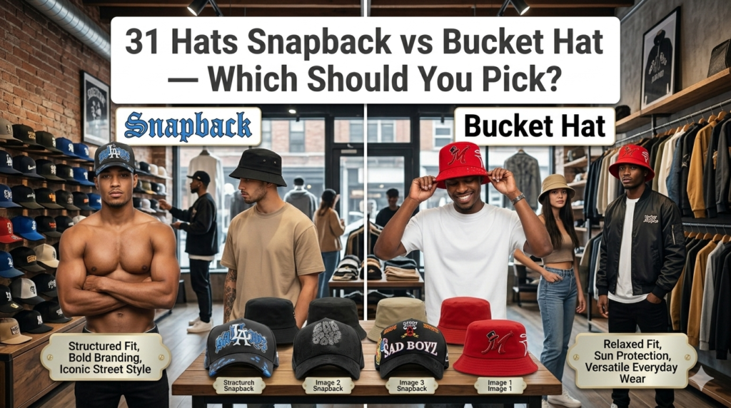 31 Hats Snapback vs Bucket Hat — Which Should You Pick