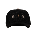 BARBAS HAT BBB HAND SKULL CRYSTALS NEGRA HAT