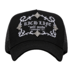 Barbas Hats Rich Life Self Made Black Hat