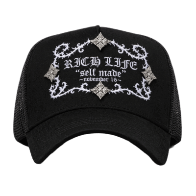 Barbas Hats Rich Life Self Made Black Hat