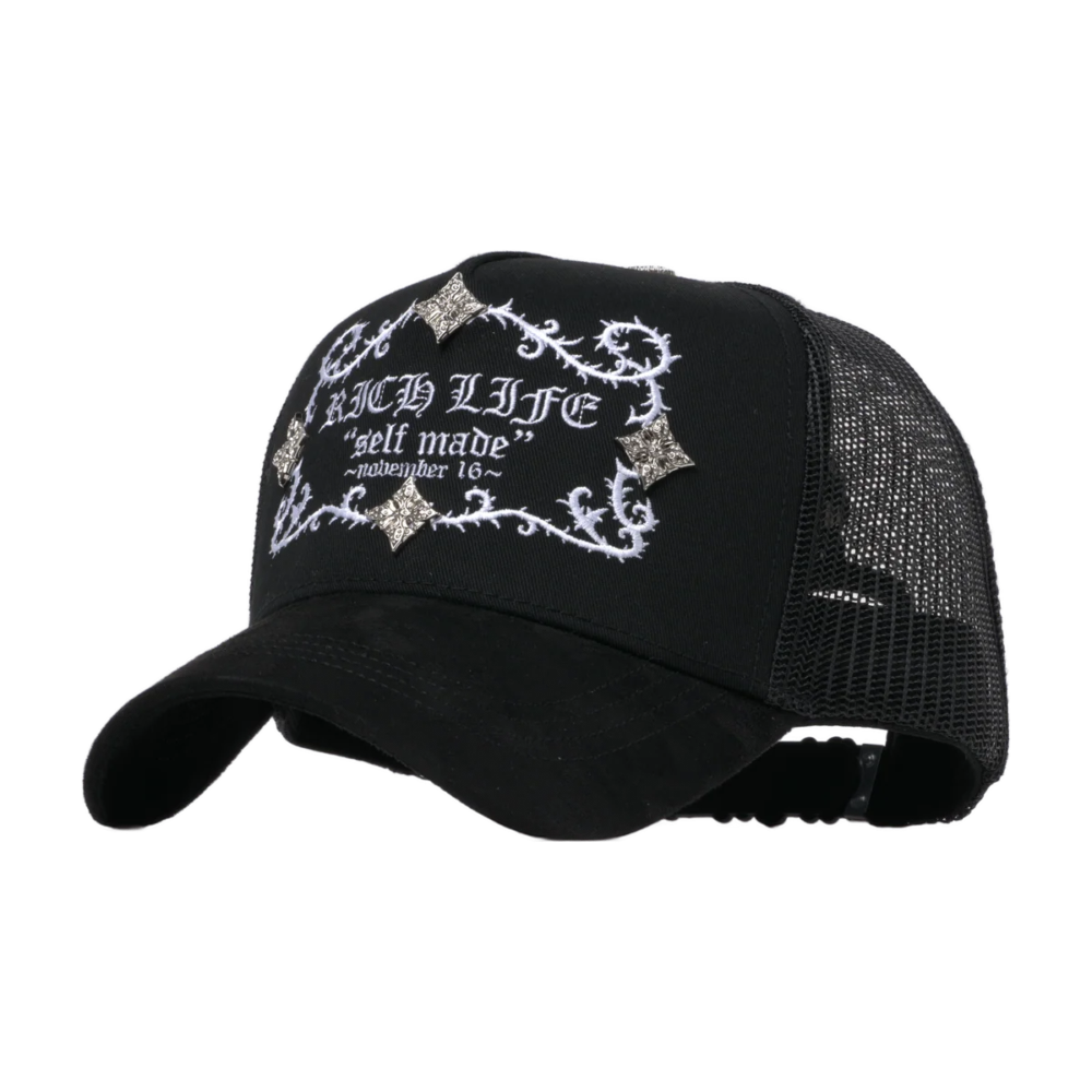 Barbas Hats Rich Life Self Made Black Hat