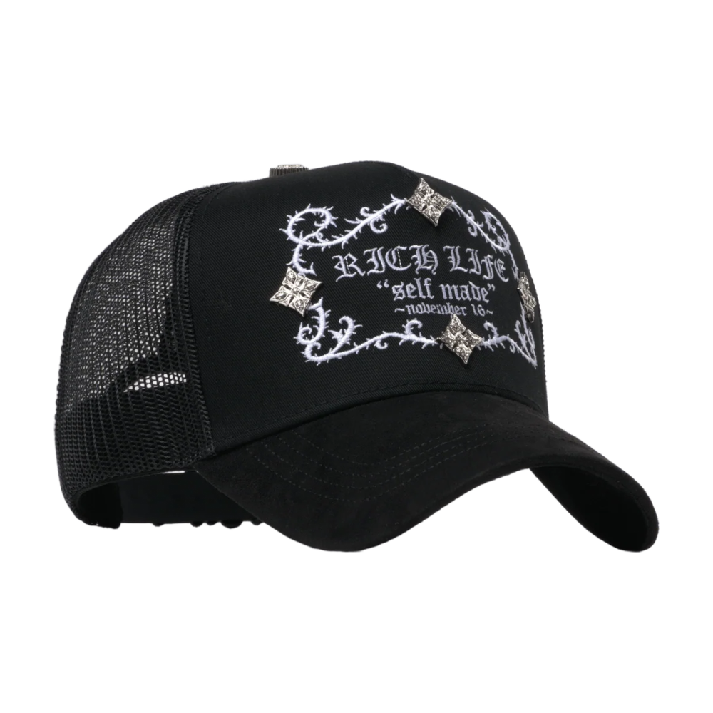 Barbas Hats Rich Life Self Made Black Hat