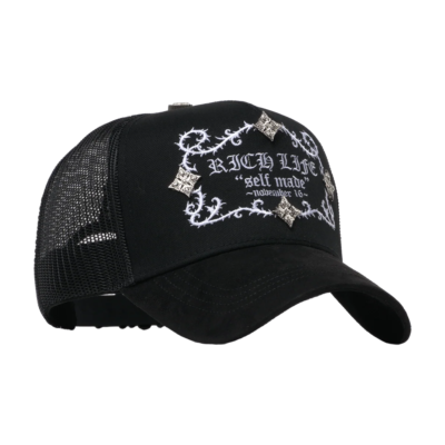 Barbas Hats Rich Life Self Made Black Hat
