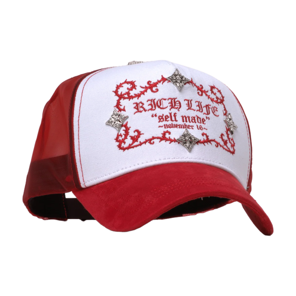 Barbas Hats Rich Life Self Made Red Hat