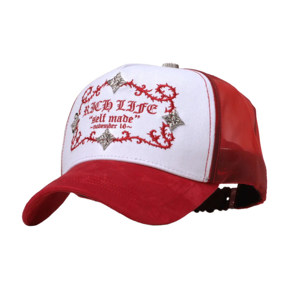 Barbas Hats Rich Life Self Made Red Hat