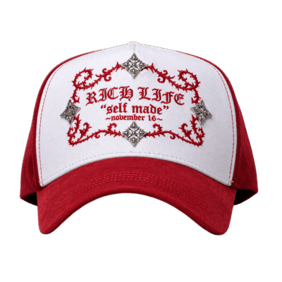 Barbas Hats Rich Life Self Made Red Hat
